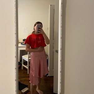 MIDI Layered Pink Skirt